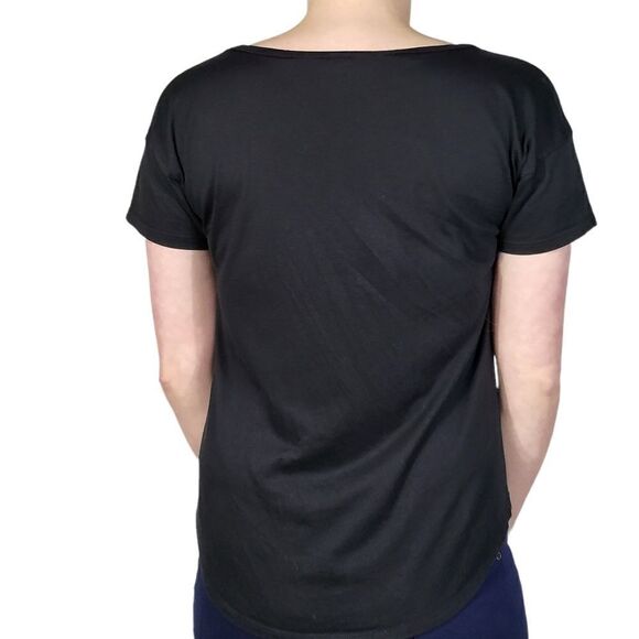 Ann Taylor Black Polka Dot Short Sleeve Top 8 - Picture 3 of 6